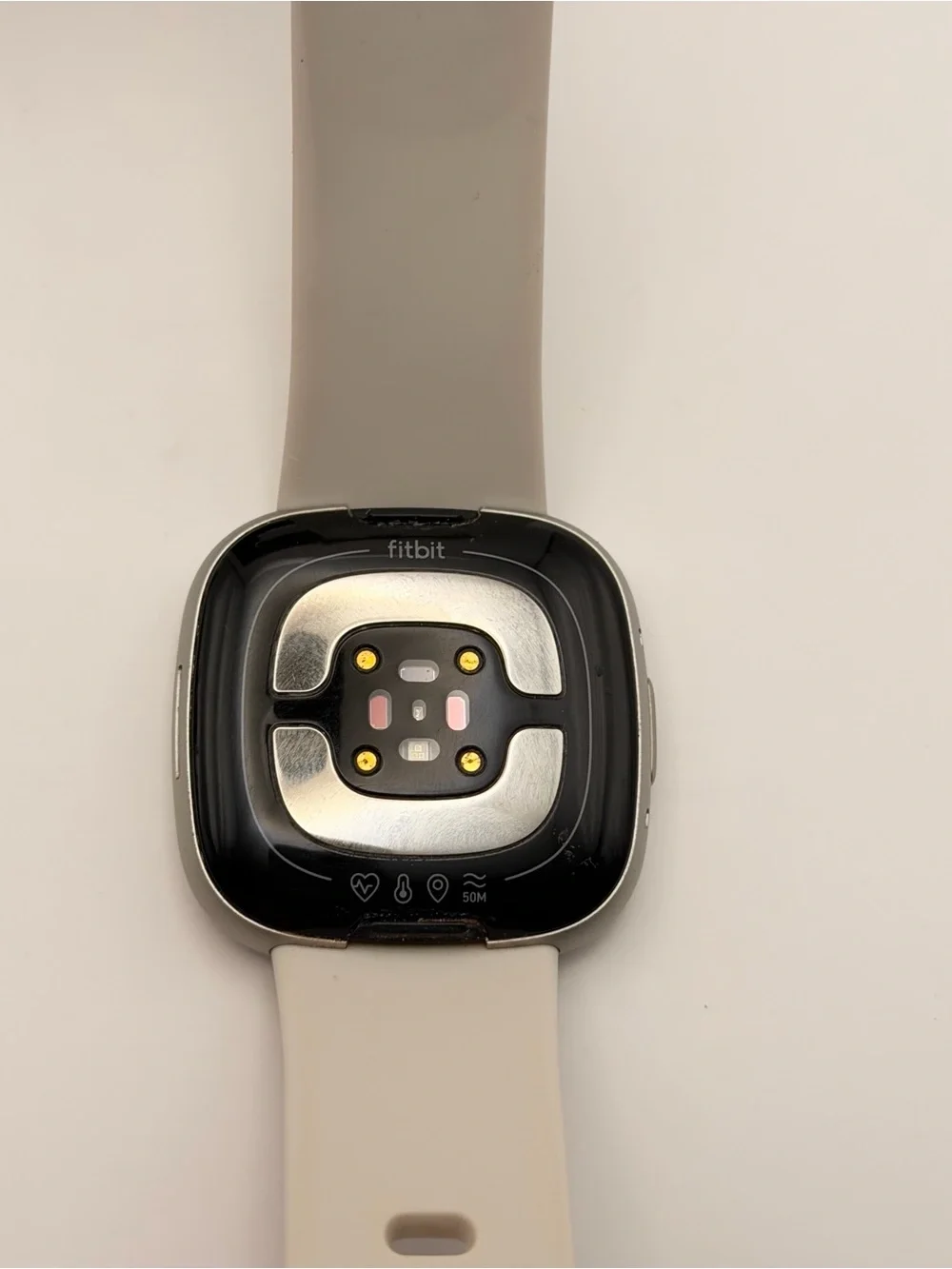 Fitbit Sense 2, Tested, Silver/white, Good, New Band, Charger Included,